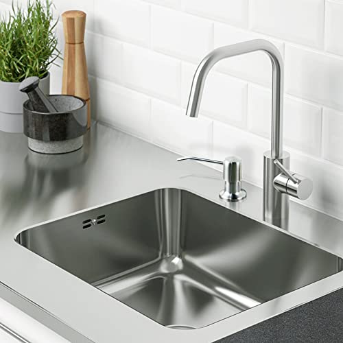 Soap Dispenser for Kitchen Sink(Brushed Nickel),Stainless Steel Countertop Dish Soap Dispenser Pump with 47 '' Extension Tube kit - color: Brushed Nickel
