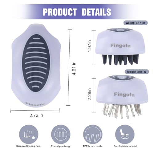 2PCS Dog Brush for Shedding and Bathing, Dog Grooming Tools Set for Short/Long Haired Dogs & Cats, Slicker Pin Hair Brush for Removing Loose Fur and Tangles, Soft Rubber Brush for Washing