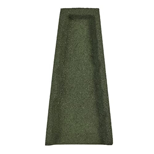 Rubberific Premium Rubber Downspout Splash Block, Rain Guard, Stone Textured Drain Extender (Green) - color: Green
