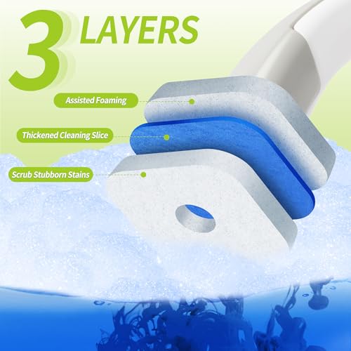 Toilet Bowl Cleaner Wand Refills Compatible with CLOROX, 21 Count Disposable Toilet Brush Refills, Replacement Heads for Toilet Cleaning System - size: 7 Count (Pack of 3)
