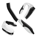 Cleangor Scrub Brush Set, Heavy Duty Scrub Brushes Crevice Cleaning Brush | with Stiff Bristles, 3 Different Brushes Included for Household Use, Grout, Tile, Bathroom, Kitchen, Bathtub, Floor
