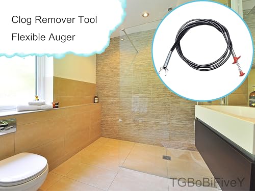 Drain Snake Gutter Cleaning Tools 35.4 Inch Drain Cleaner Clog Remover Tool | Flexible Auger for Toilet Shower Sink Bathtub Hair Clog Remover Fast Unblocking Drain Cleaner for Kitchen Sewer Drain