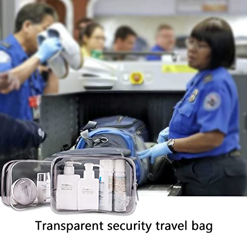 Buminee Clear Travel Bags for Toiletries, Lightweight Toiletry Bag, Multipurpose Transparent TSA Cosmetic Bag-6 Pack - color: Clear