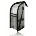 Standing Toiletry Bag, Portable Lightweight Travel Toiletry Bag, Mesh Large Capacity Cosmetic Waterproof Bag,Foldable Clear Hanging Travel Toiletry Bag Cosmetic Organiser Storage(Black) - color: Black