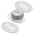 iDesign Soap Saver for Bar Soap - Soap Dish Holder for Bathroom Sink - Set of 3 - White - color: White, style: Pack of 3