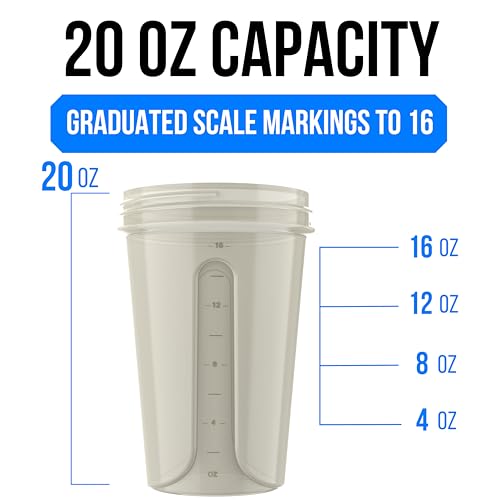 VELOMIX -2 Pack- 20 oz Protein Shaker Bottles for Protein Mixes - 2x Wire Whisk | Leak Proof Shaker Cups for Protein Shakes and Pre Workout | Protein Shaker Bottle Pack (B6) Gray/White - color: B6) Gray / White