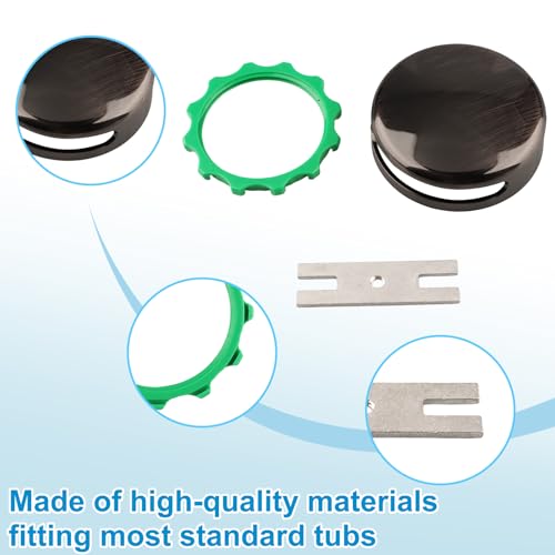 18009-BN Bathtub Overflow Plate Kit,Snap-On Installation Overflow Drain Cover,3 1/8 Fits Most Standard-Sized Bathtubs Drain