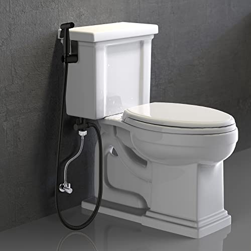 SHAMANDA Handheld Bidet Sprayer for Toilet, Stainless Steel Baby Cloth Diaper Sprayer Kit, Bathroom Toilet Bidet Attachment Set for Bathing Pets Feminine Hygiene, Matte Black BDS01-7 - color: Matte Black, style: Cold Water Mode Only