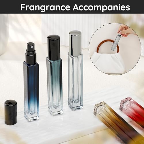 Segbeauty Glass Perfume Bottle Set, 5 Pack of 10ML Portable Perfume Travel Refillable, Empty Atomizer Sprayer for Perfume Cologne Dispenser, Travel Sample Bottles Perfume Making Kit with Refill Tool - color: Mixed, style: Mini Bottle Set
