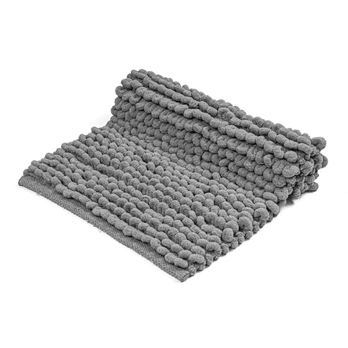 Cotton Polyester Popcorn Bath Rug 17"x24" SAGE Green – 100% Cotton Scalloped Bath Mat, Anti Skid, Soft & Absorbent Bathroom Rug for Shower, Tub & Entryway - color: Sage Green- Popcorn, size: 1'5" x 2' (Rectangular)