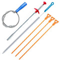39inch Drain Clog Remover(x1), 20inch Drain Snake Hair Remover(x3)＆ Cleaning Brush(x1), 24inch Sewer Hair Catcher(x1),6 Pack Auger Cleaner Tool Set for Toilet, Kitchen Sink, Bathroom Tub, Sewer