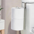 Toilet Paper Holder Wall Mount, Storage Extra 2 Roll Tissue, Over The Tank Toilet Paper Holder, Brushed Nickel and Chrome Tissue Holder for Bathroom Organizer, Adhesive Paper Holder, 1Pcs - color: Silver, 1pcs, 8.67in