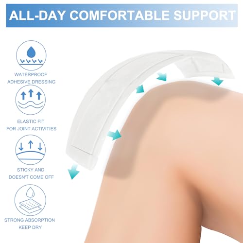 30 Pack 6"x10" Waterproof Adhesive Island Dressing for Post-Surgery Recovery | Sterile Bordered Gauze Bandages with Non-Stick Pad for Knee/Hip Replacement, Surgical Incision Care & Shower Protection - size: 6x10 in
