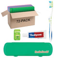 Practicon SmileGoods Adult Dental Care Kit Travel Case with Toothbrush, Toothpaste & Floss, 72 Pack