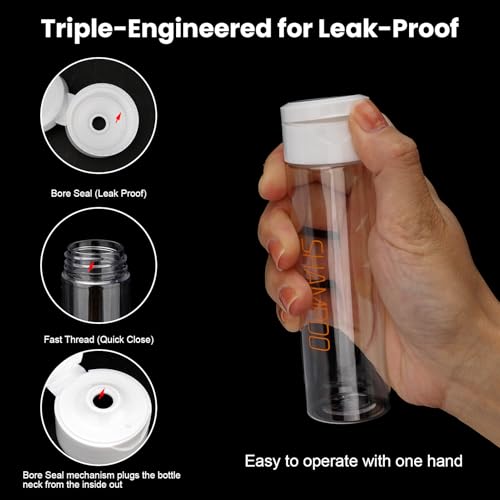 Cosywell Travel Bottles for Toiletries 5 Pack 3.4oz Pre-Printed Travel Size Containers TSA Approved Toiletry Bottles Wide Mouth Leak Proof Squeeze Bottle for Lotion Toothpaste(Clear) - style: B-3.4oz-Clear-3label2blank