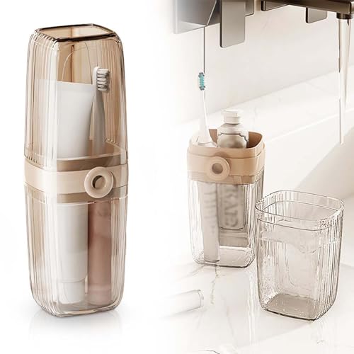 Travel Soap Case, Portable Soap Container with Lid, Efficient Drainage and Leak-Proof Travel Soap Container for for Bathroom, Shower, Home, Gym, School, Camping, Vacation, Outdoor (Toothbrush Cup) - color: Toothbrush Cup