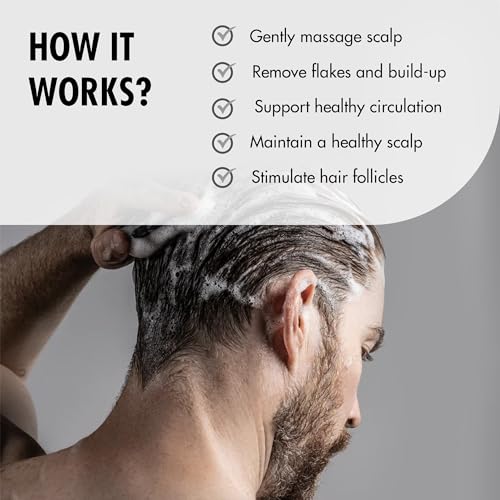 Hair Scalp Massager with Gift Set, Scalp Scrubber for Hair Growth & Dandruff Removal, Shampoo Brush with Soft Silicone Bristles - color: Gray