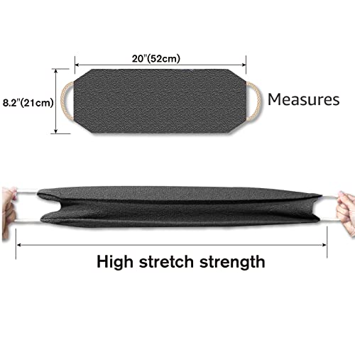 Evridwear Exfoliating Back Scrubber for Shower, Back Washer for Men Women | Loofah with Handle, Extended Length, Stretchable, Deep Cleansing for Hard-to-Reach Areas, Skin Massage (Gray) - size: Gray Back Scrubber