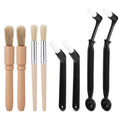 8pcs Coffee Cleaning Brush Set, Espresso Machine & Grinder Cleaning Brushes Long Handle Flexible Brush Cleaner and Scoop Tool for Clean Coffee Maker Grinder Brew Head and Barista Accessories