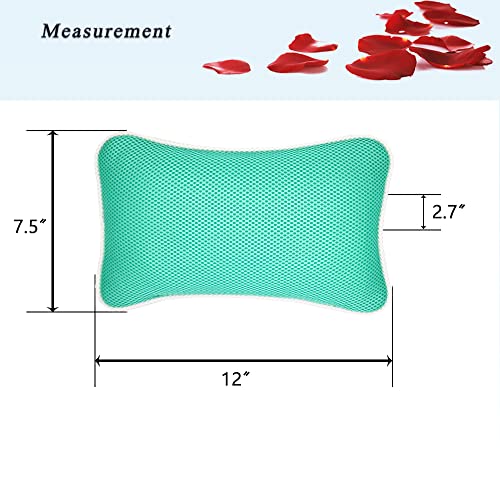 Bathtub Bath Pillow - Spa Pillow with Headrest Cushion - Hot Tub Pillow - Neck and Head Rest Support for Bath or Shower - Bath Stuff Accessories(New Green) - color: New Green