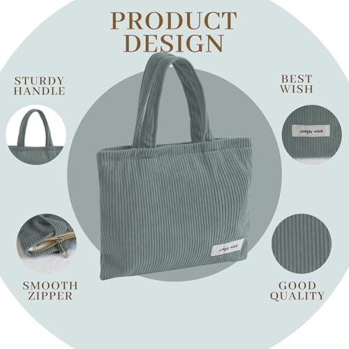 Wudygirl Makeup Bag Travel Cosmetic Bag for Women Small Makeup Pouch with Handle Zipper Cosmetic Pouch Handbag Aesthetic 8.3" x 6.7"(Dark Gray) - color: Dark Gray