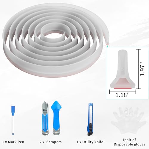 3ft/5ft/6ft/8ft/10ft Collapsible Shower Threshold Water Dam Water Barrier for Shower and Water Stopper Keeps Water Inside Water Threshold for Wet and Dry Separation (6ft, Clear) - color: Clear, style: 6ft