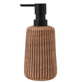 Comeon Hand Soap Dispenser, 12OZ/340ml Marble Dish Soap Dispenser Ceramic Countertop Refillable Hand Lotion Pump Bottle Liquid Hand Soap Jar Shower Dispenser Kitchen Bathroom Décor (Light Brown)