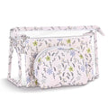 Richeart Makeup Bag, Clear Bag with Zipper, 3PC Floral Flowers Makeup Pouch, Waterproof Small Pouch, Portable Travel Toiletry Bag, D - style: D