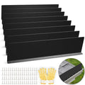 Gutter Valley Splash Guards, 15.7 x 3.5 Inch 8 Pack Gutter Guard, Aluminum Rain Gutter Guard Downspout Rain Diverter for Roof Shingle, Rain Drip Guard for Straight House (Black) - color: Black-E