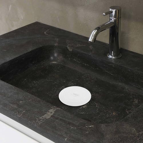 Vaincre White Bathtub Drain Stopper - 2PCS 5" Silicone Kitchen Bathroom Hair Water Shower Stopper, Bathtub Drain Plug, Universal Flat Suction Shower Kitchen Cover, Bathroom Laundry Accessories - color: White+white