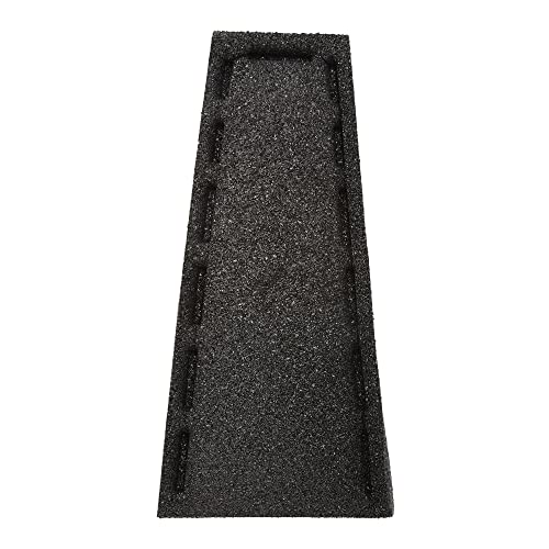 Rubberific Premium Rubber Downspout Splash Block Rain Guard Stone Textured Drain Extender (Black) - color: Black