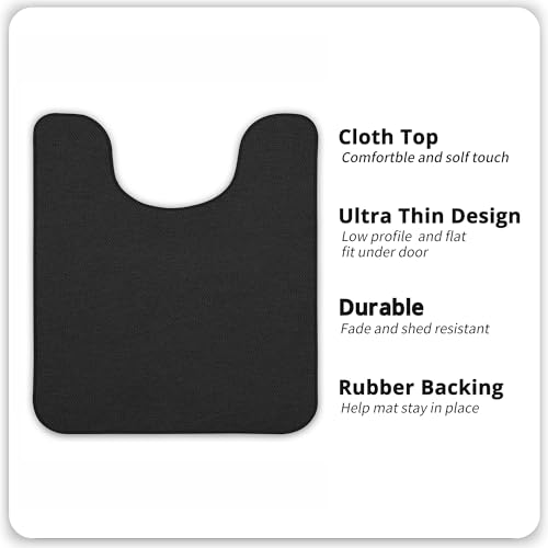 Bosap Toilet Rugs U Shaped Bathroom Rug,Machine Washable Non Slip Quick Dry Super Absorbent Ultra Thin Toilet Mats for Bathroom Toilet.Black,1'8"x2'(20x24inch) - color: Black, size: 1'8" X 2' (U-shape)