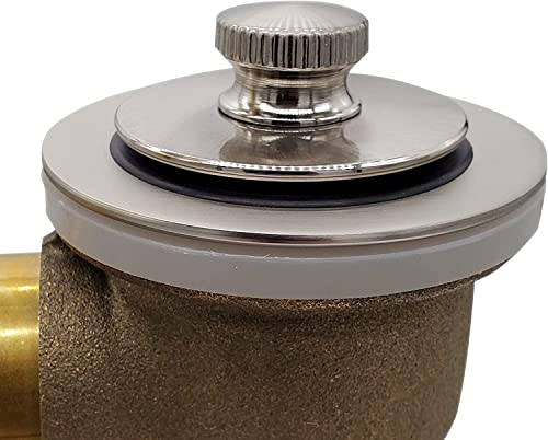 Westbrass D3324-07 1-1/2" NPSM Pull & Drain Bathtub Plug, Coarse Thread, Satin Nickel - color: Satin Nickel