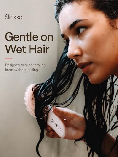 Detangler Brush, Curly Hair Brush for Women, Men & Kids - Wet & Dry Detangling Hair Brush for Curly, Thick, Fine & Wavy Hair - Anti-Breakage Wave Brush, Pain-Free Hairbrush, Pink, Rose Clay - color: Rose Clay