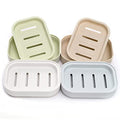 4 Pack Plastic Soap Dish, Soap Container, Double Layer Draining Soap Holder for Shower, Bathroom or Kitchen, C-0060 - color: 4 Pcs