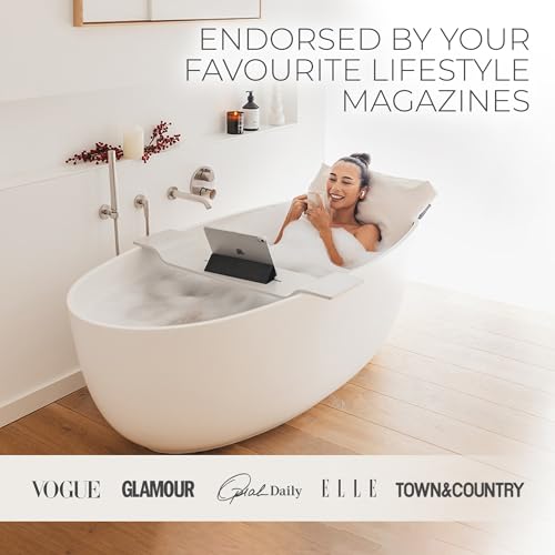 BADESOFA® Luxury Bathtub Pillow L in Ivory Pearl, Quick Drying Technology | Large Bath Pillow for Therapeutic Neck and Back Support, Premium Full Body Bath Tub Cushion, Luxury Spa Gift - color: Ivory Pearl, size: Large (Single Pillow)