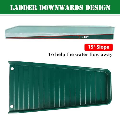 Gutter Downspout Extensions, Rain Gutter Downspout Splash Block,Drain Water Downspout Diverter, Gutter Splash Guards for Rainwater Drainage,16.3Inch (Green-4 Pack) - color: Green-4 Pack