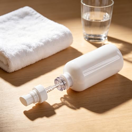 12Pack 4oz White Glass Pump Bottle with Pump Dispenser,120ml Small Dispenser, Travel Size Refillable Botttles for Lotions,Sercums,Essential Oils - color: 4oz White(12pcs)