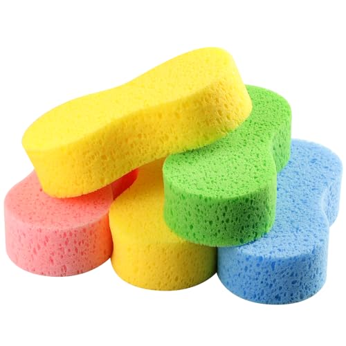 Temede Large Car Wash Sponges, Extra Thick Foam Sponges, 5-Pack | 9.1" x 4.3" x 2.4", Extra Thick, Multi-Purpose Cleaning, Kitchen, Bathroom, Household