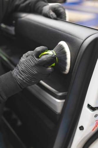 Detail Factory - Curveball XL Synthetic Brush - Ultra Soft Bristles, Comes with Storage Rack, Covers Large Area Inside or Outside Vehicles - Octane Ectoplasm - color: Black/Lime