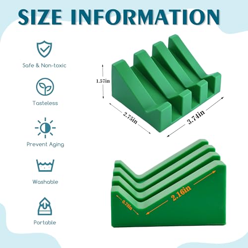 Self Draining Soap Dish Holder,Silicone Soap Dish,for Bathroom,Kitchen, Sponges，Can Extend Soap Life，Keep Soap Bars Dry and Easy Cleaning (Deep Green,1-Pack) - color: Deep Green,1-pack