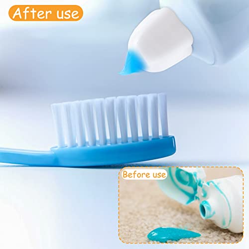 Zoyiancy 6Pcs Toothpaste Squeezer and Caps Set, Reduce Toothpaste Waste | Plastic Rolling Squeezers, Silicone Sealing Caps In 3 Colors, Easy Rotating Handle, Squeeze Out Residual Paste, Bathroom Use