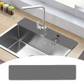 Customizable Kitchen Sink Faucet Mat: 30"Lx5.5"W Absorbent Splash Guard | Non-slip Fabric Rubber Mat, Cut to Fit Oval Rectangle Square Faucet & 2,3,4 Holes Irregular Sink with Soap Dispenser Air Gap - size: 6" x 2'6" (Square)
