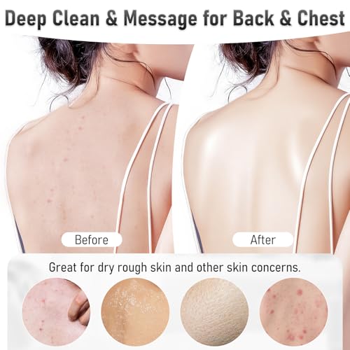 Back Scrubber Body Bath Cushion for Tub Bathtub with Back Lumbar Ergonomic Support, Silicone Extra Large Thick Soft Seat Pad Non-Slip Suction Cups, Relaxing Spa Exfloating Scrubber Mat Purple - color: Purple
