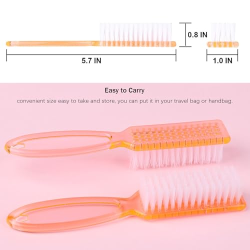 6 PCS Handle Grip Nail Brush,Hand Fingernail Cleaner Brush Manicure Tools Scrub Cleaning Brushes for Toes and Nails Cleaner (Multicolor) - color: Multicolor-6Pack