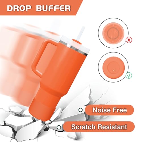 WUQID Silicone Boot Sleeve Compatible with Hydro Flask Travel Tumbler with Handle 32oz&40oz and 12-24oz Hydroflask Bottle & Stanley 20 30 40oz Tumbler, Fit 2.83-2.95in Bottom, Anti-Slip Bottle Cover - color: Tigerlily Plum