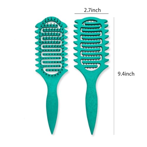 ANIS・KEBBR Vented Curl Hair Brush 2PCS Detangling Wet Dry Styling Brush Less Pull for All Hair Types