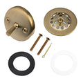 Champagne Bronze Trip Lever Tub Trim Kit Set with Trip Lever Overflow Face Plate, No putty Gasket, Trip Lever Bathtub Drain with Strainer, Overflow and Matching Screws, No putty installation Artiwell - color: Champagne Bronze