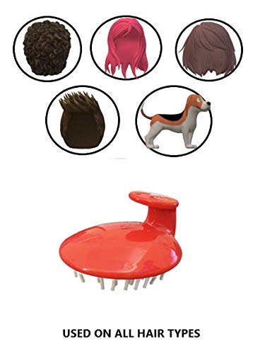 G.B.S Pack of 3 Shampoo Brush for Head Scalp, Red