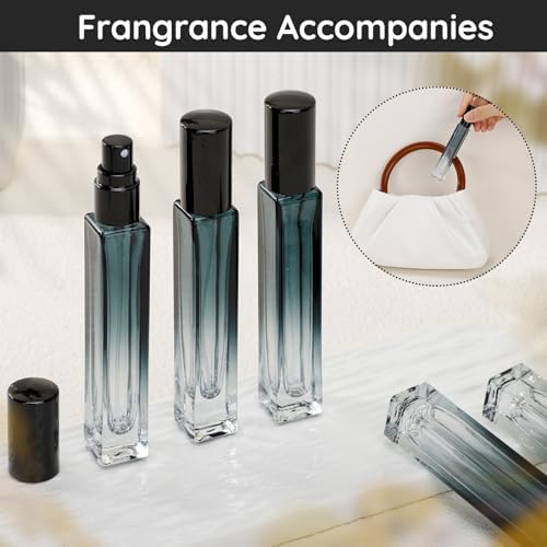 Segbeauty 10pcs 0.34oz Green Glass Perfume Bottle Set, 10ML Perfume Travel Refillable, Empty Cologne Atomizer Sprayer for Cologne Dispenser, Travel Sample Bottles Fragrance Making Kit Refill Tool - color: Green, style: Bulk Mini Bottles